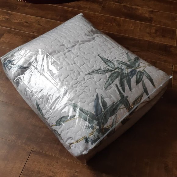 New Green Bamboo 3-Piece Bedding 100% Polyester Quilt Set • Reversible • KING - Picture 8 of 8